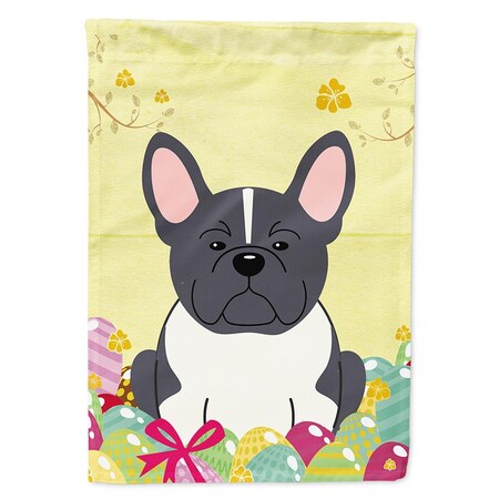 Carolines Treasures Easter Eggs French Bulldog Black White Flag Canvas House Size BB6012CHF